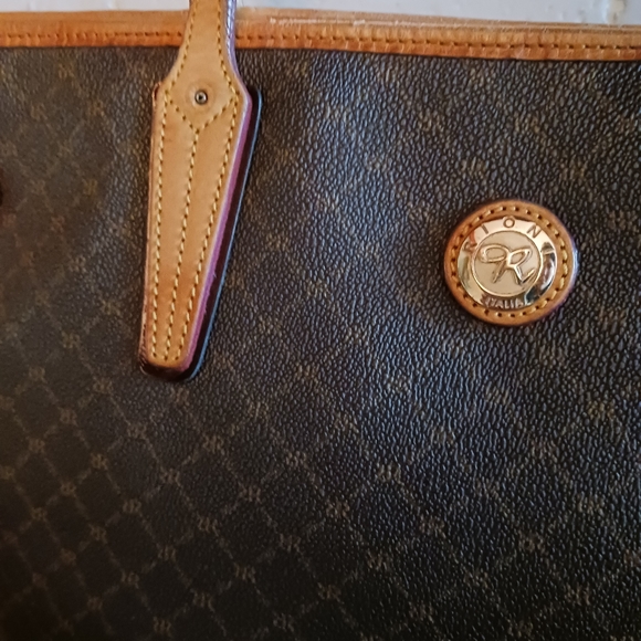 Rioni brown leather handbag purse - Picture 4 of 13